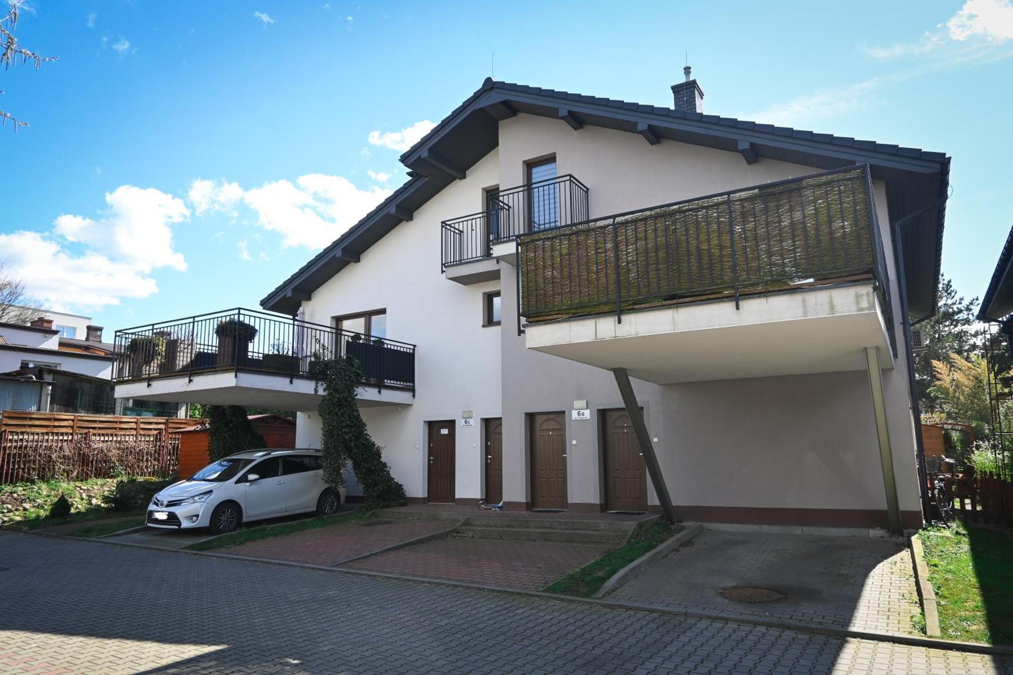 Malinowelove Aircon, 3 Rooms, Parking, Ogrod Krasków Exteriör bild